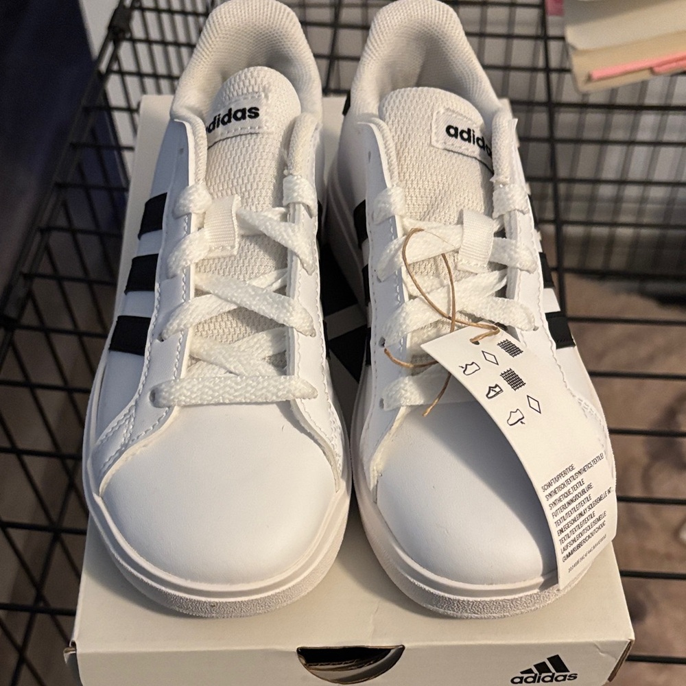 Adidas Classic White and Black Sneakers